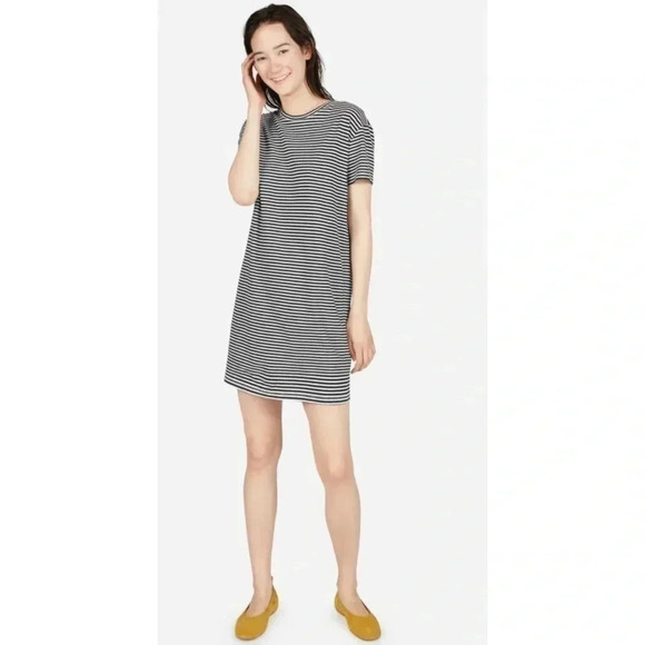 Everlane Striped Cotton T-Shirt Dress Size Medium - Picture 1 of 8